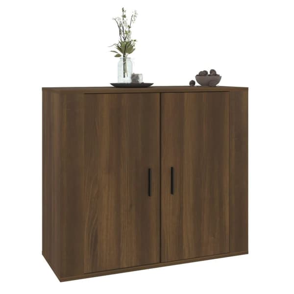 vidaXL Skjenk brun eik 80x33x70 cm konstruert tre