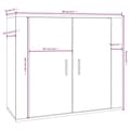 Miniatyrbilde 9 av 10: vidaXL Skjenk betonggrå 80x33x70 cm konstruert tre