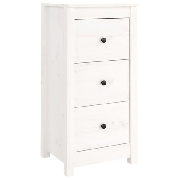 vidaXL skænke 2 stk. 40x35x80 cm massivt fyrretræ hvid