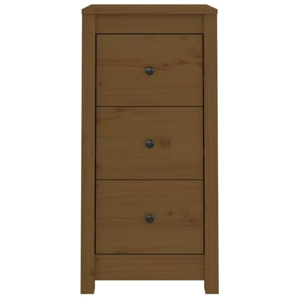 vidaXL skænke 2 stk. 40x35x80 cm massivt fyrretræ gyldenbrun