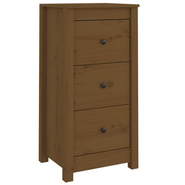 vidaXL skænke 2 stk. 40x35x80 cm massivt fyrretræ gyldenbrun