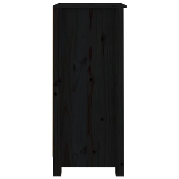 vidaXL skænke 2 stk. 40x35x80 cm massivt fyrretræ sort