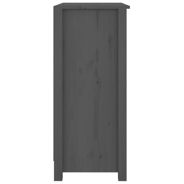 vidaXL skænk 70x35x80 cm massivt fyrretræ grå