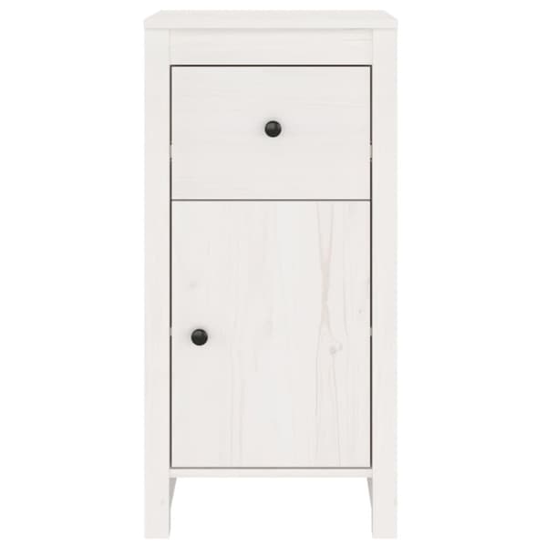 vidaXL skænke 2 stk. 40x35x80 cm massivt fyrretræ hvid