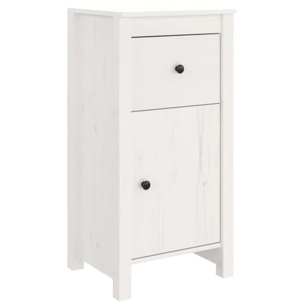 vidaXL skænke 2 stk. 40x35x80 cm massivt fyrretræ hvid