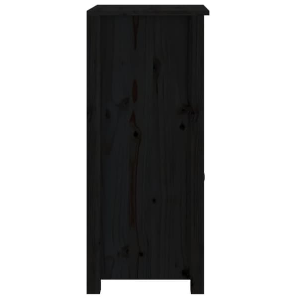 vidaXL skænke 2 stk. 40x35x80 cm massivt fyrretræ sort