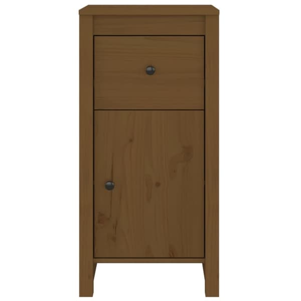 vidaXL skænke 2 stk. 40x35x80 cm massivt fyrretræ gyldenbrun