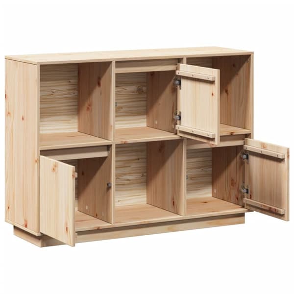 vidaXL skænk 110,5x35x80 cm massivt fyrretræ