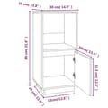 Pikkukuva 11 / 11: vidaXL Senkki musta 38x35x80 cm täysi mänty
