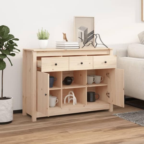 vidaXL skænk 100x35x74,5 cm massivt fyrretræ