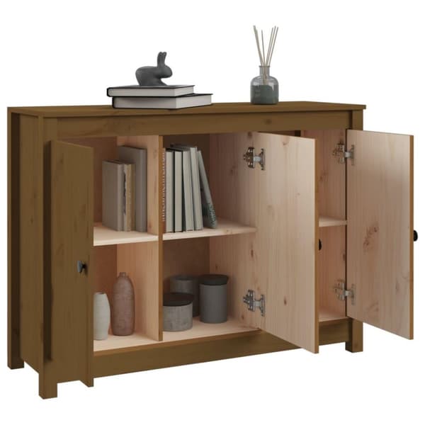 vidaXL Senkki hunajanruskea 100x35x74 cm täysi mänty