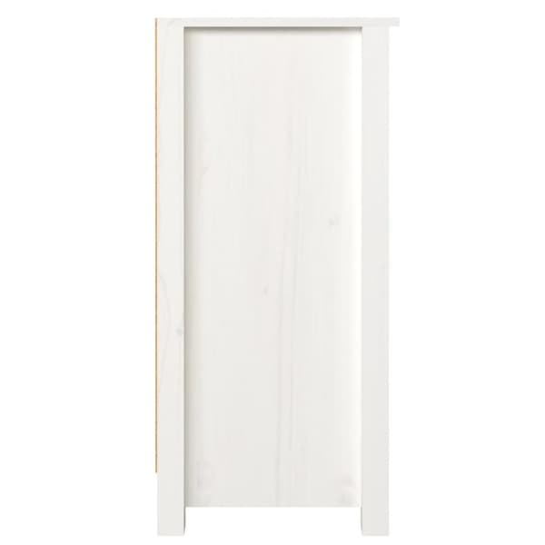 vidaXL skænk 110x35x74 cm massivt fyrretræ hvid