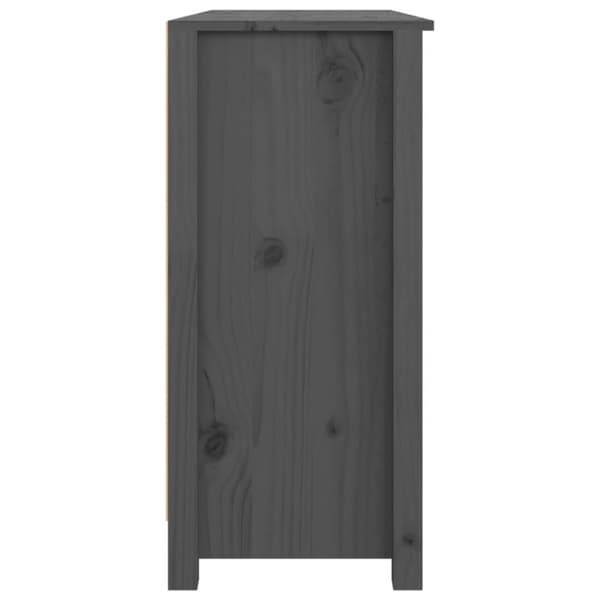vidaXL skænk 100x35x74 cm massivt fyrretræ grå