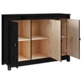 Miniatyrbillede 6 af 11: vidaXL skænk 100x35x74 cm massivt fyrretræ sort