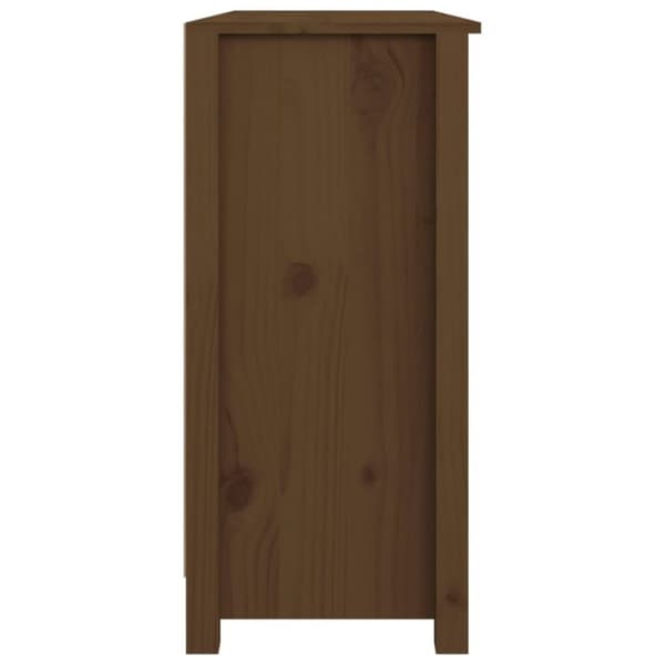 vidaXL skænk 100x35x74 cm massivt fyrretræ gyldenbrun