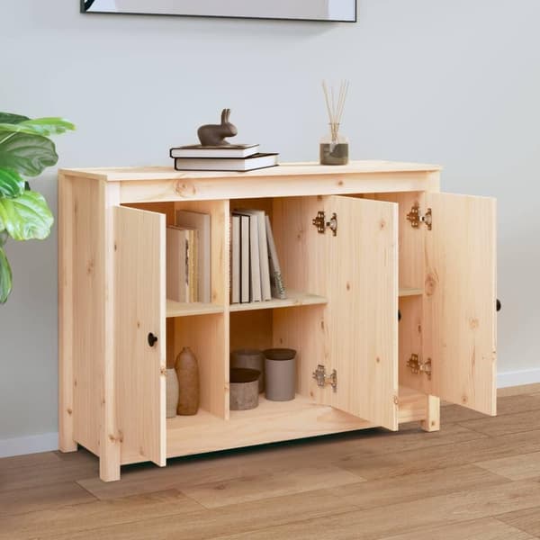 vidaXL skænk 100x35x74 cm massivt fyrretræ