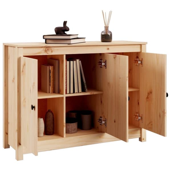 vidaXL skænk 100x35x74 cm massivt fyrretræ