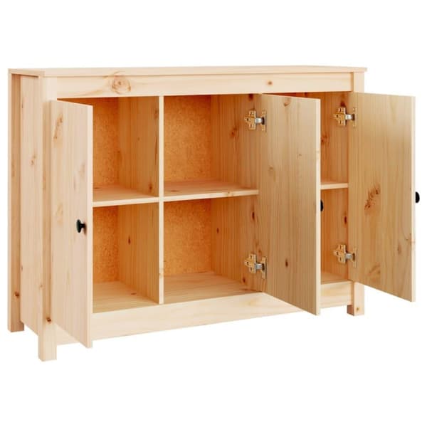 vidaXL skænk 100x35x74 cm massivt fyrretræ