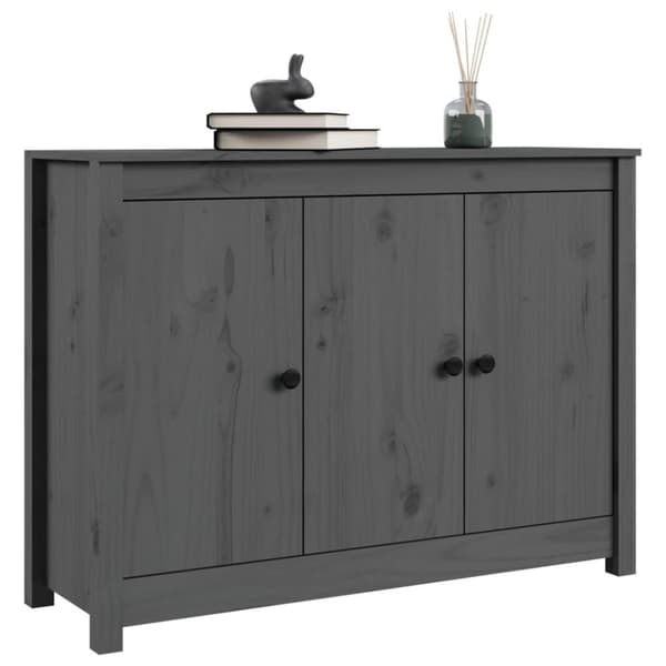 vidaXL Senkki harmaa 100x35x74 cm täysi mänty