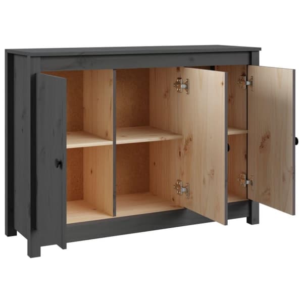 vidaXL Senkki harmaa 100x35x74 cm täysi mänty