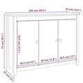 Pikkukuva 11 / 11: vidaXL Senkki harmaa 100x35x74 cm täysi mänty
