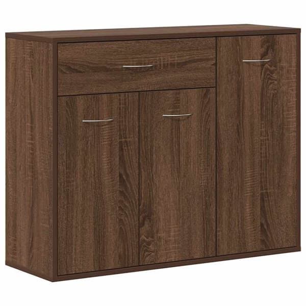 vidaXL skænk 88x30x70 cm konstrueret træ brun egetræsfarve