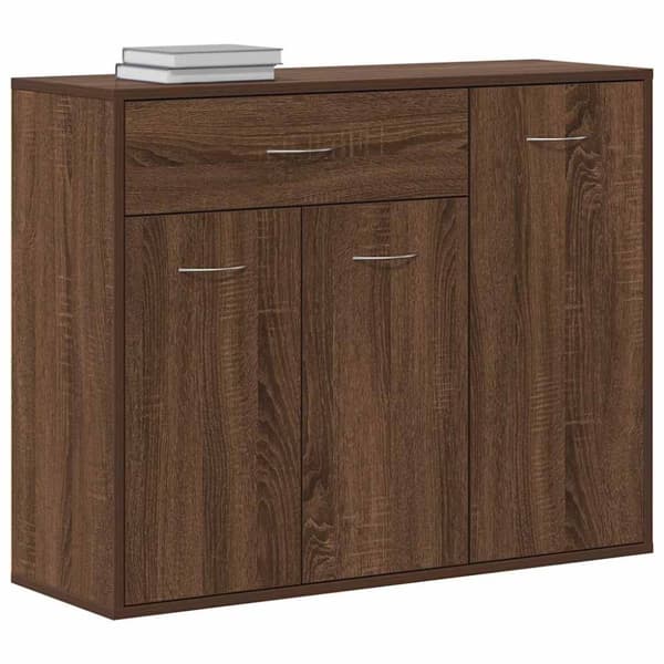 vidaXL skænk 88x30x70 cm konstrueret træ brun egetræsfarve
