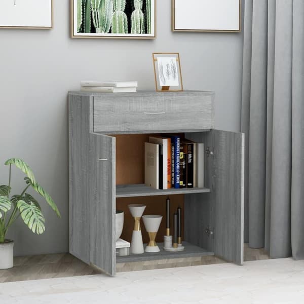 vidaXL skænk 60x30x75 cm konstrueret træ grå sonoma-eg
