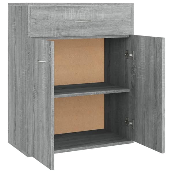 vidaXL skænk 60x30x75 cm konstrueret træ grå sonoma-eg