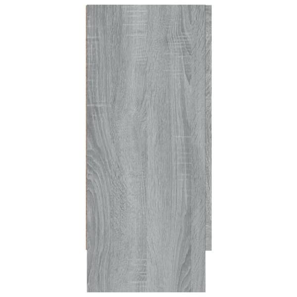 vidaXL vitrineskab 120x30,5x70 cm konstrueret træ grå sonoma-eg