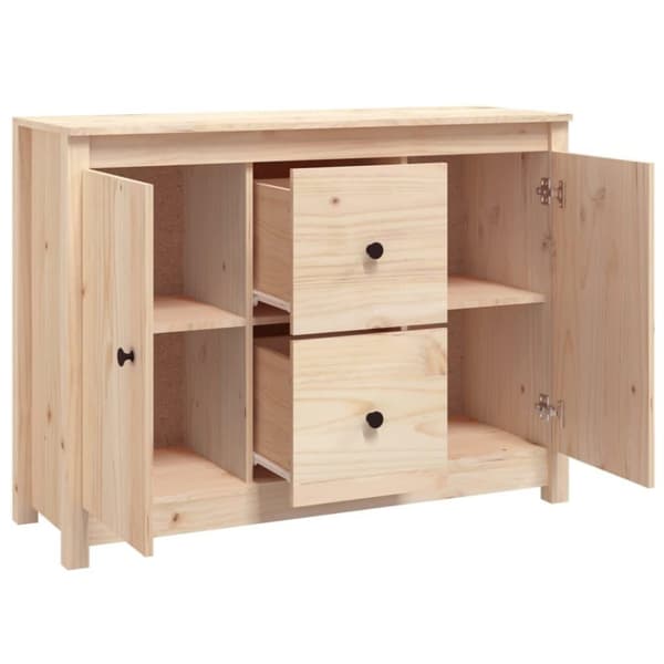 vidaXL skænk 100x35x74 cm massivt fyrretræ