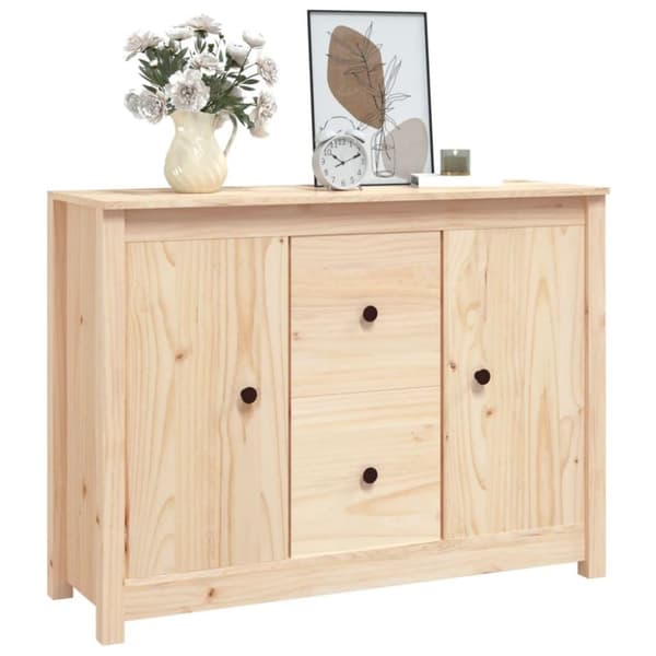 vidaXL skænk 100x35x74 cm massivt fyrretræ