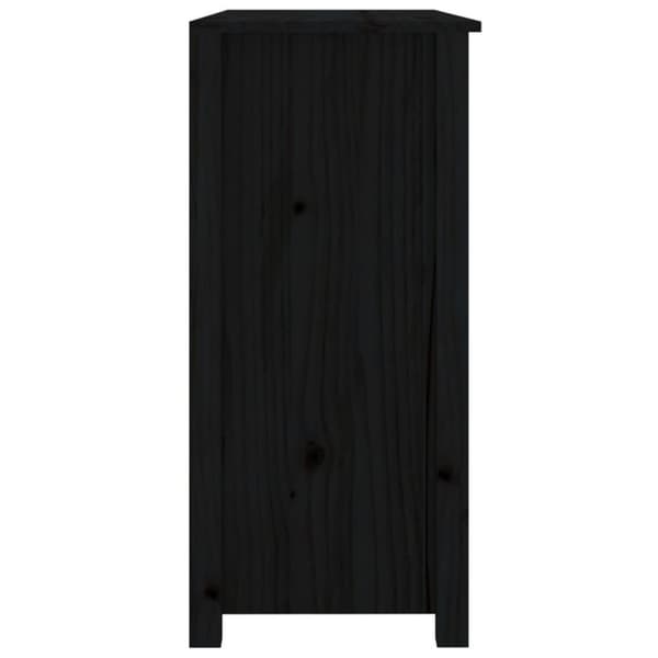 vidaXL Senkki musta 100x35x74 cm täysi mänty