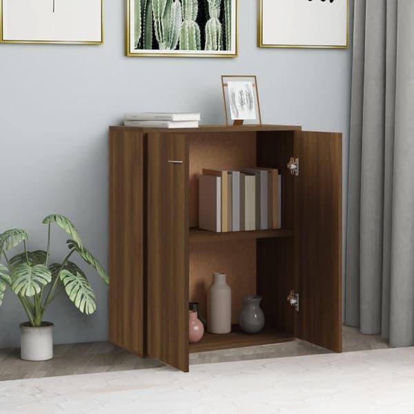 vidaXL skænk 60x30x75 cm konstrueret træ brun egetræsfarve