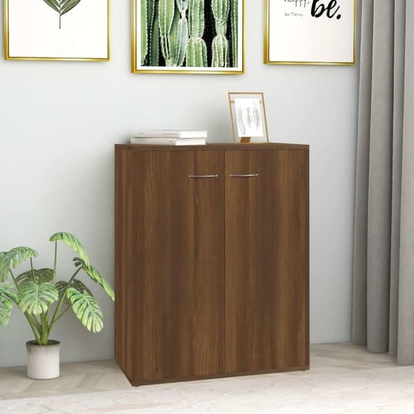 vidaXL skænk 60x30x75 cm konstrueret træ brun egetræsfarve