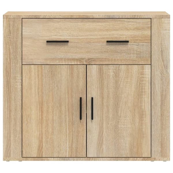 vidaXL Skjenk sonoma eik 80x33x70 cm konstruert tre