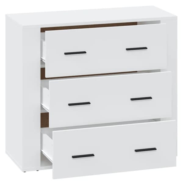 vidaXL Skjenk hvit 80x33x70 cm konstruert tre