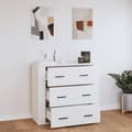 Miniatyrbilde 7 av 11: vidaXL Skjenk hvit 80x33x70 cm konstruert tre