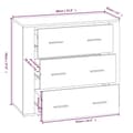 Miniatyrbilde 10 av 11: vidaXL Skjenk hvit 80x33x70 cm konstruert tre