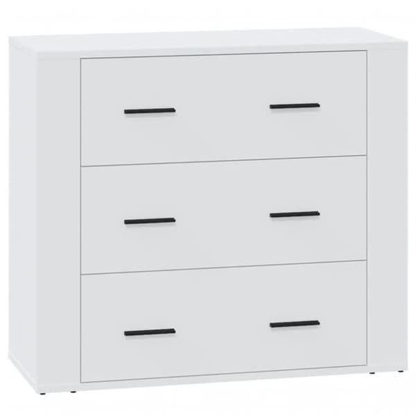 vidaXL Skjenk hvit 80x33x70 cm konstruert tre