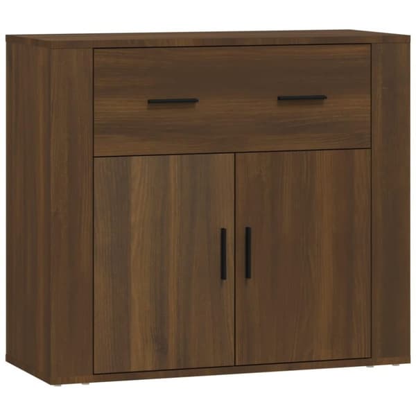 vidaXL Skjenk brun eik 80x33x70 cm konstruert tre