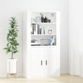 Miniatyrbilde 6 av 10: vidaXL Veggskap hvit 80x33x80 cm konstruert tre