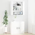 Miniatyrbilde 7 av 10: vidaXL Veggskap hvit 80x33x80 cm konstruert tre