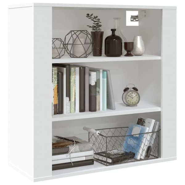 vidaXL Veggskap hvit 80x33x80 cm konstruert tre