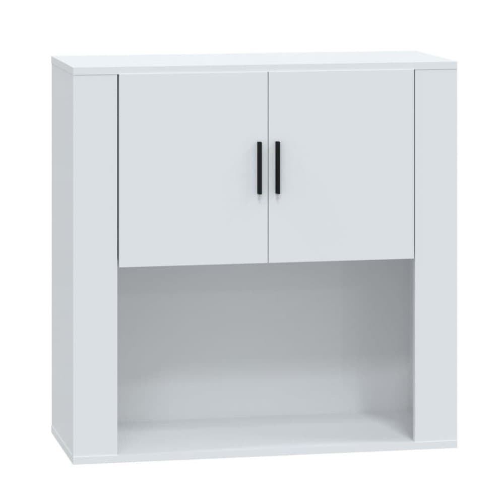 vidaXL Väggskåp vit högglans 80x33x80 cm konstruerat trä
