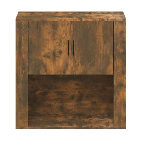 vidaXL Veggskap røkt eik 80x33x80 cm konstruert tre