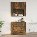 Miniatyrbilde 2 av 11: vidaXL Veggskap røkt eik 80x33x80 cm konstruert tre