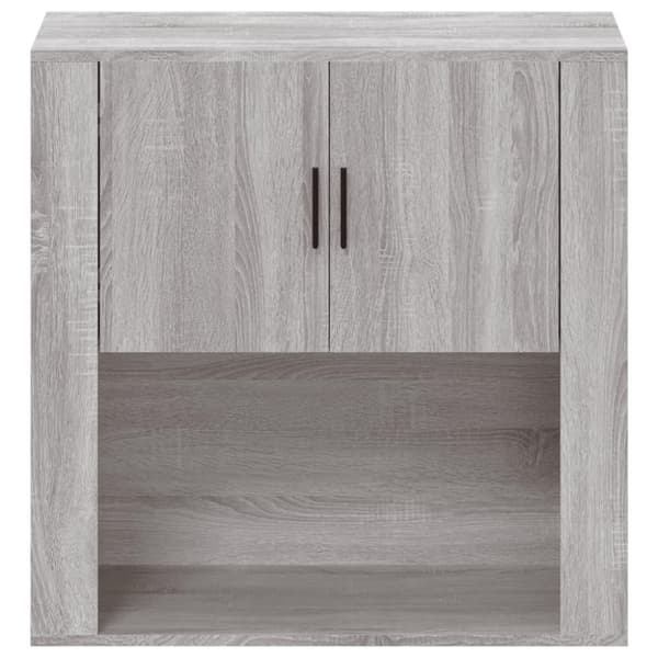 vidaXL Veggskap grå sonoma 80x33x80 cm konstruert tre
