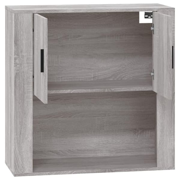 vidaXL Veggskap grå sonoma 80x33x80 cm konstruert tre
