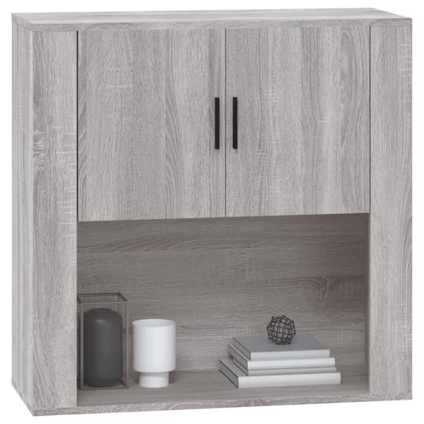 vidaXL Veggskap grå sonoma 80x33x80 cm konstruert tre
